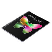 Abstracte vlinder kleurrijk notitieboek (Linkerzijde)