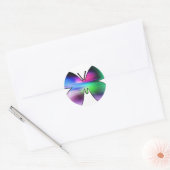 Abstracte vlinder kleurrijk ronde sticker (Envelop)
