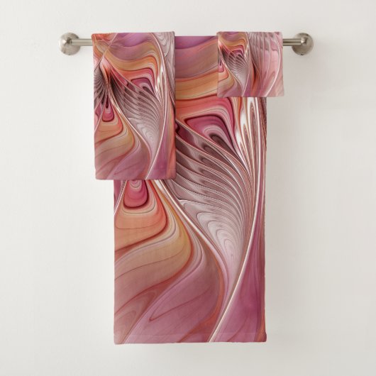 Abstracte Vlinder Kleurrijke Fantasie Fractale Kun Bad Handdoek (Insitu)