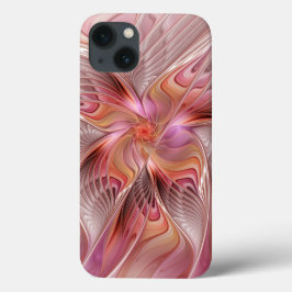 Abstracte Vlinder Kleurrijke Fantasie Fractale Kun iPhone 13 Hoesje