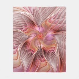 Abstracte Vlinder Kleurrijke Fantasie Fractale Kun Fleece Deken