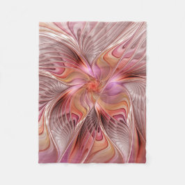 Abstracte Vlinder Kleurrijke Fantasie Fractale Kun Fleece Deken