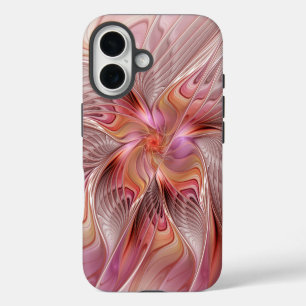 Abstracte Vlinder Kleurrijke Fantasie Fractale Kun iPhone 16 Hoesje
