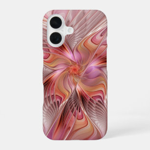Abstracte Vlinder Kleurrijke Fantasie Fractale Kun iPhone 16 Hoesje