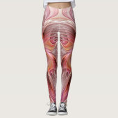 Abstracte Vlinder Kleurrijke Fantasie Fractale Kun Leggings (Voorkant)