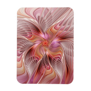 Abstracte Vlinder Kleurrijke Fantasie Fractale Kun Magneet