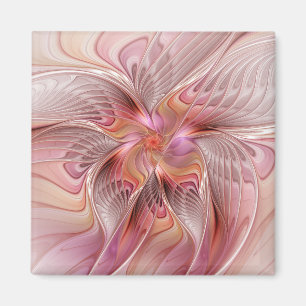 Abstracte Vlinder Kleurrijke Fantasie Fractale Kun Magneet
