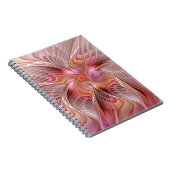 Abstracte Vlinder Kleurrijke Fantasie Fractale Kun Notitieboek (Rechterzijde)