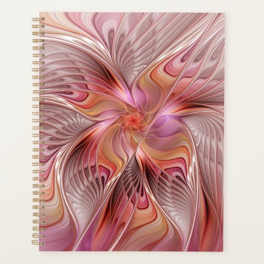 Abstracte Vlinder Kleurrijke Fantasie Fractale Kun Planner (Voorkant)