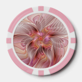Abstracte Vlinder Kleurrijke Fantasie Fractale Kun Poker Chips