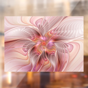 Abstracte Vlinder Kleurrijke Fantasie Fractale Kun Raamsticker