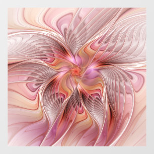 Abstracte Vlinder Kleurrijke Fantasie Fractale Kun Raamsticker