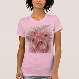 Abstracte Vlinder Kleurrijke Fantasie Fractale Kun T-shirt