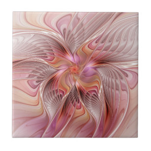 Abstracte Vlinder Kleurrijke Fantasie Fractale Kun Tegeltje