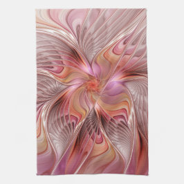 Abstracte Vlinder Kleurrijke Fantasie Fractale Kun Theedoek