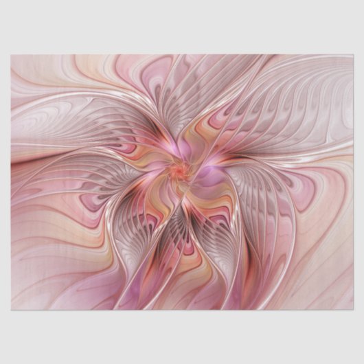 Abstracte Vlinder Kleurrijke Fantasie Fractale Kun Tissuepapier (Voorkant)