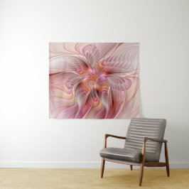Abstracte Vlinder Kleurrijke Fantasie Fractale Kun Wandkleed