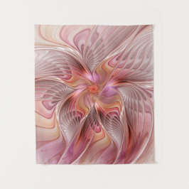 Abstracte Vlinder Kleurrijke Fantasie Fractale Kun Wandkleed