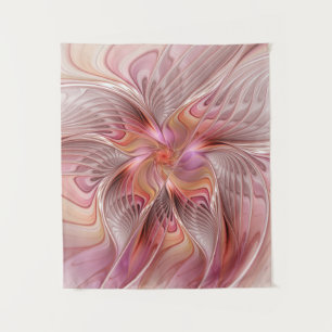 Abstracte Vlinder Kleurrijke Fantasie Fractale Kun Wandkleed
