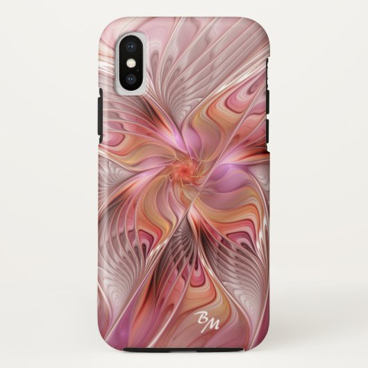 Abstracte Vlinder Kleurrijke Fractale Kunst Monogr Case-Mate iPhone Case (Achterkant)