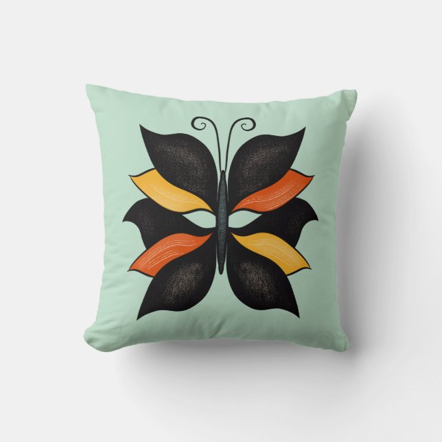  Abstracte vlinder Kussen (Voorkant)