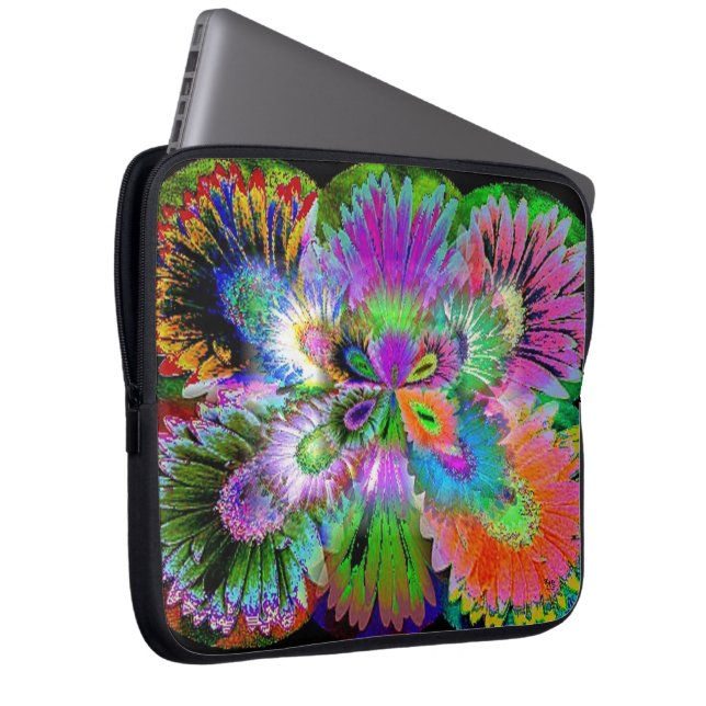 Abstracte vlinder laptop sleeve (Voorkant Rechts)