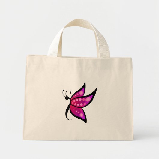 Abstracte vlinder mini tote bag (Voorkant)