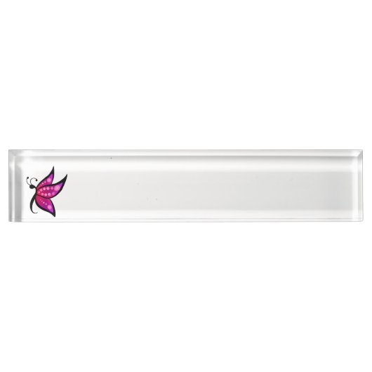 Abstracte vlinder naambordje (Voorkant)