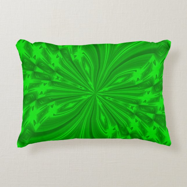 Abstracte vlinder Neon Green Accent Pillow Decoratief Kussen (Voorkant)