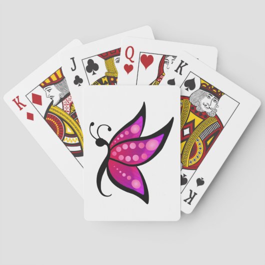 Abstracte vlinder pokerkaarten (Achterkant)