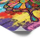 Abstracte vlinder poster (Hoek)