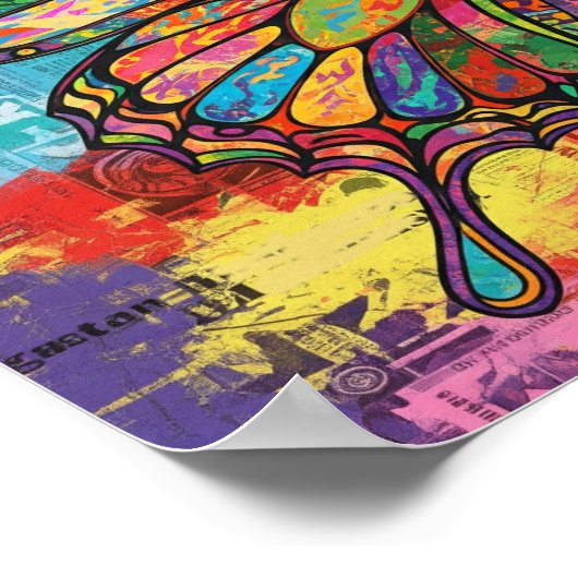 Abstracte vlinder poster (Hoek)