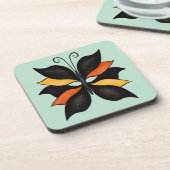 Abstracte vlinder, prachtig insect bier onderzetter (Linkerzijde)