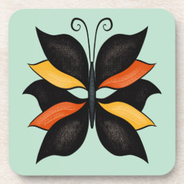 Abstracte vlinder, prachtig insect bier onderzetter