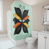 Abstracte vlinder, prachtig insect douchegordijn (In situ)