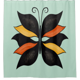 Abstracte vlinder, prachtig insect douchegordijn