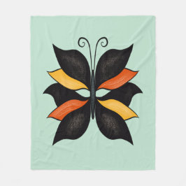 Abstracte vlinder, prachtig insect fleece deken