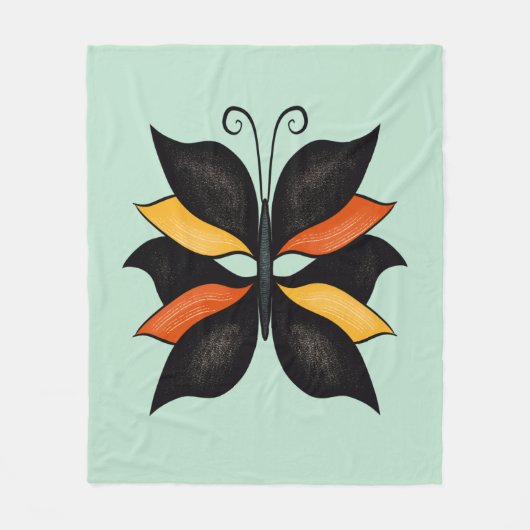 Abstracte vlinder, prachtig insect fleece deken (Voorkant)