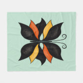 Abstracte vlinder, prachtig insect fleece deken (Voorkant (Horizontaal))