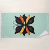 Abstracte vlinder, prachtig insect strandlaken (Voorkant)