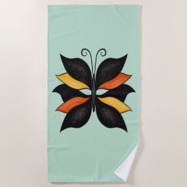 Abstracte vlinder, prachtig insect strandlaken