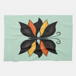 Abstracte vlinder, prachtig insect theedoek