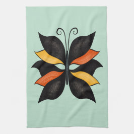 Abstracte vlinder, prachtig insect theedoek