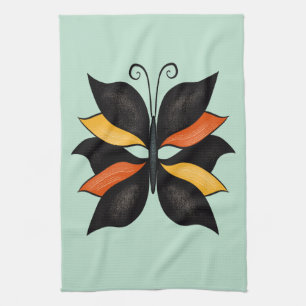 Abstracte vlinder, prachtig insect theedoek