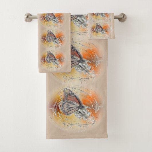 Abstracte Vlinder PV02 Bad Handdoek (Insitu)