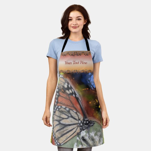 Abstracte vlinder schort (Gedragen)