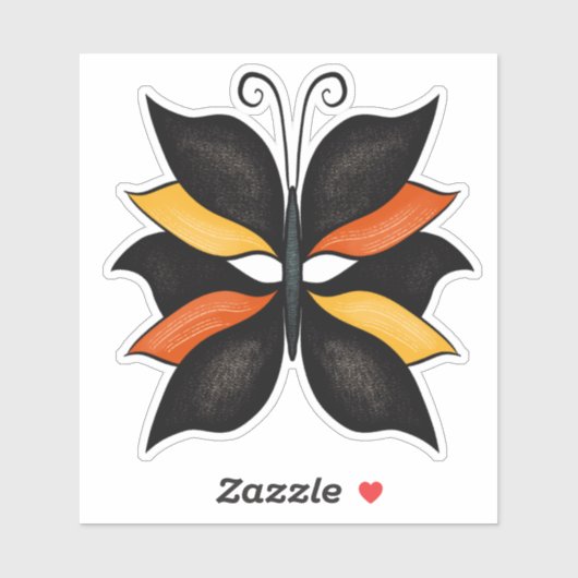 Abstracte vlinder Sticker (Vel)