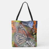 Abstracte vlinder tote bag (Achterkant)