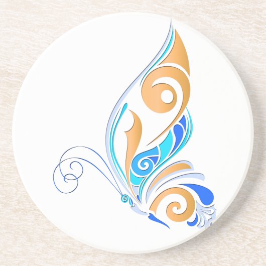 Abstracte vlinder zandsteen onderzetter (Voorkant)