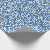 Abstracte vlinderdierenprint in blauw cadeaupapier (Hoek)